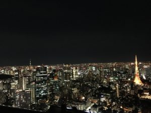 夜の東京の空